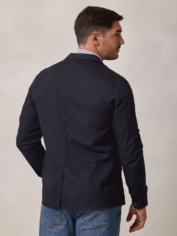 Twill Blazer | Navy Blue 