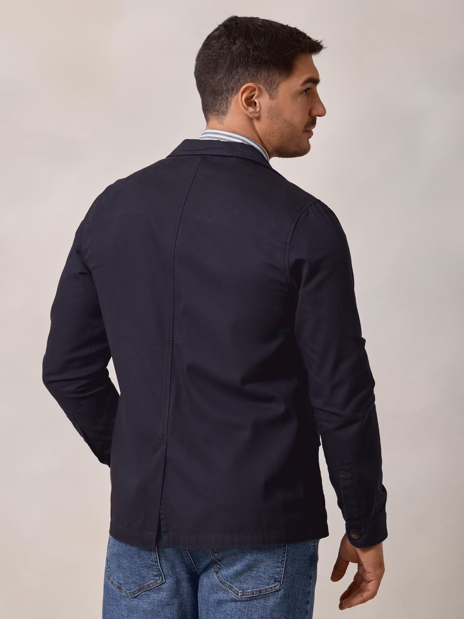 Twill Blazer | Navy Blue 