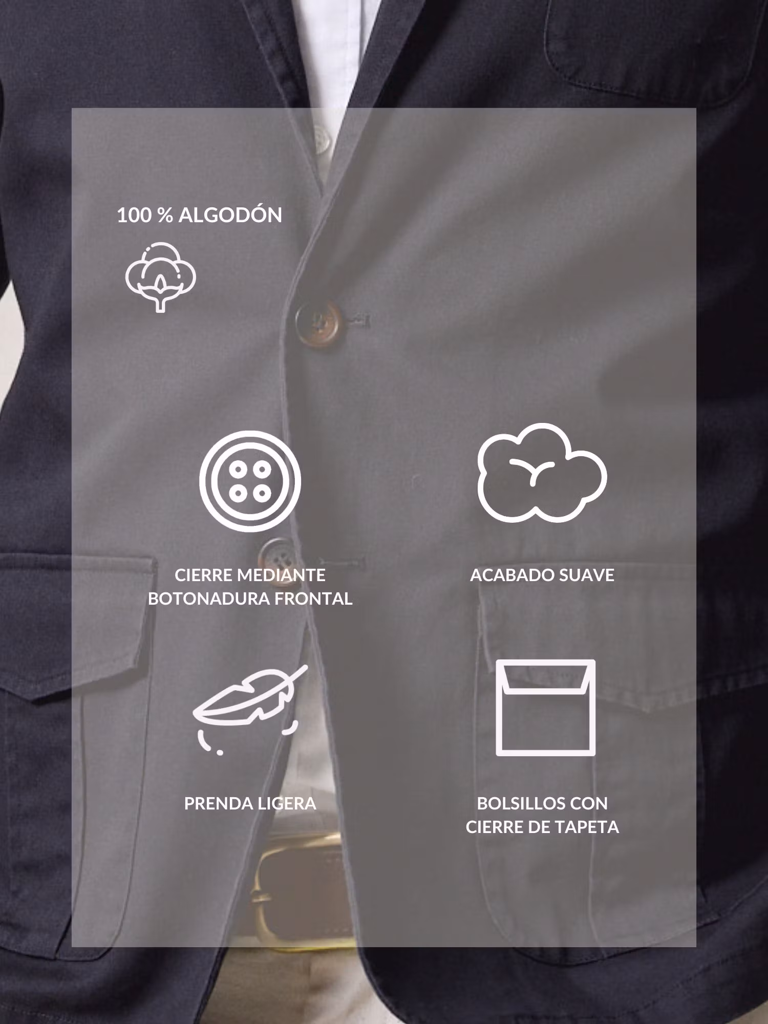 Twill Blazer | Navy Blue 