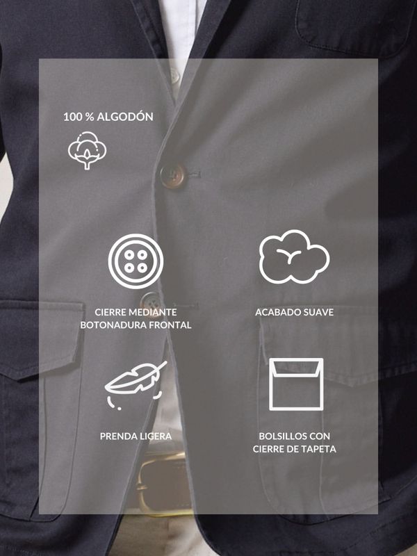 Blazer en Sergé | Bleu Marine