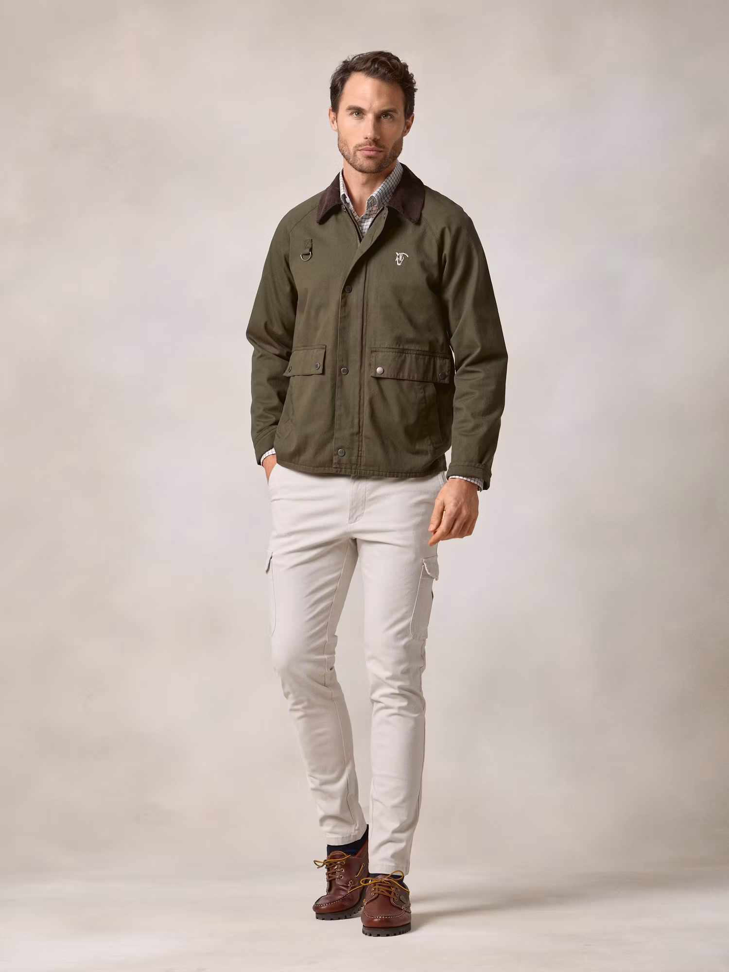 Short Twill Jacket | Khaki