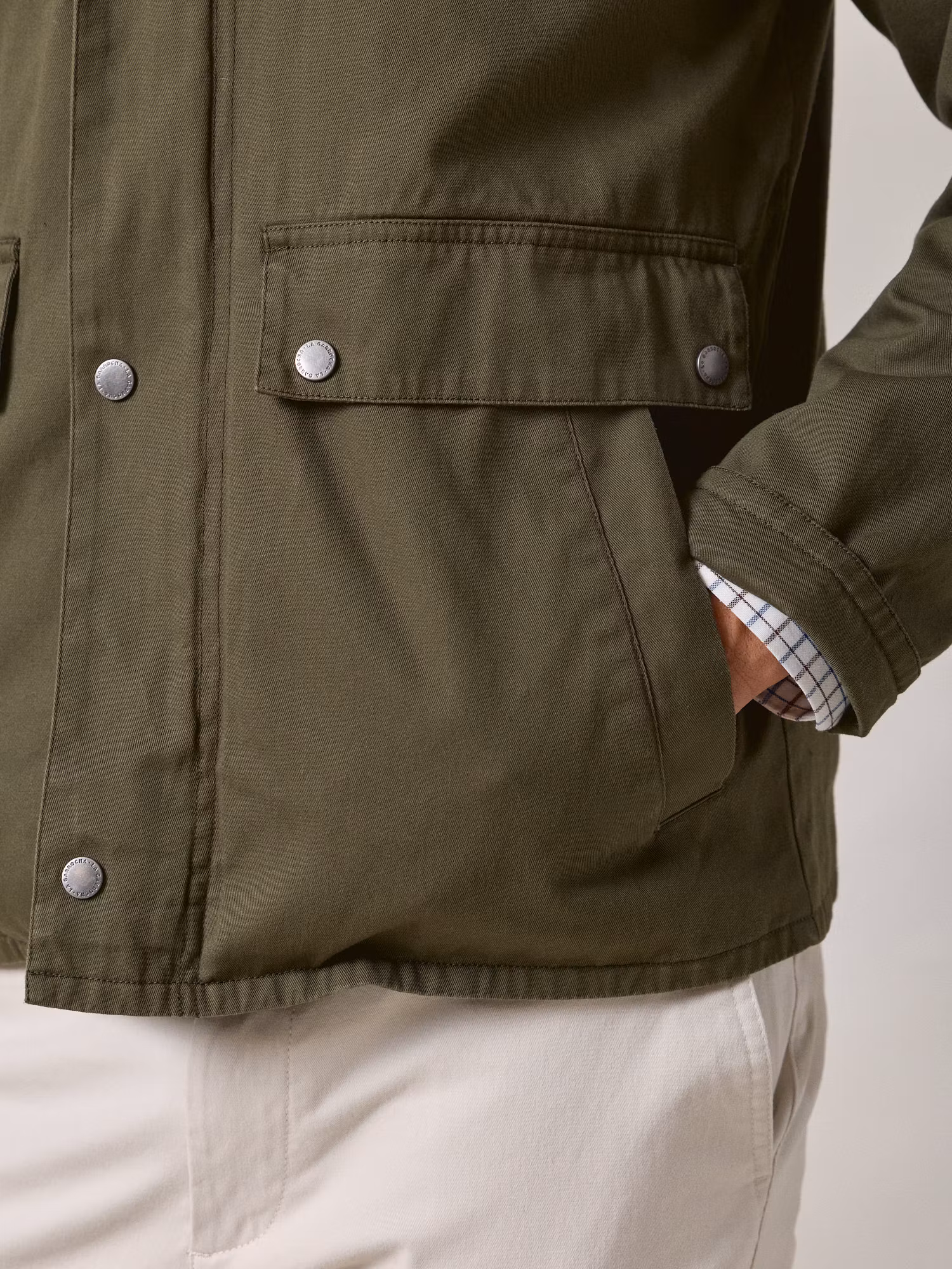 Short Twill Jacket | Khaki