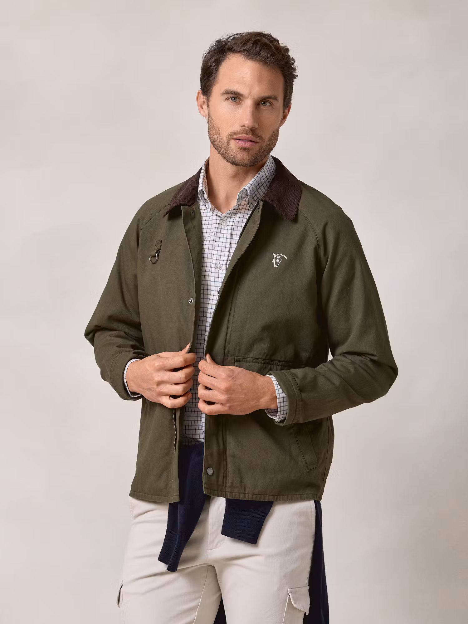 Short Twill Jacket | Khaki