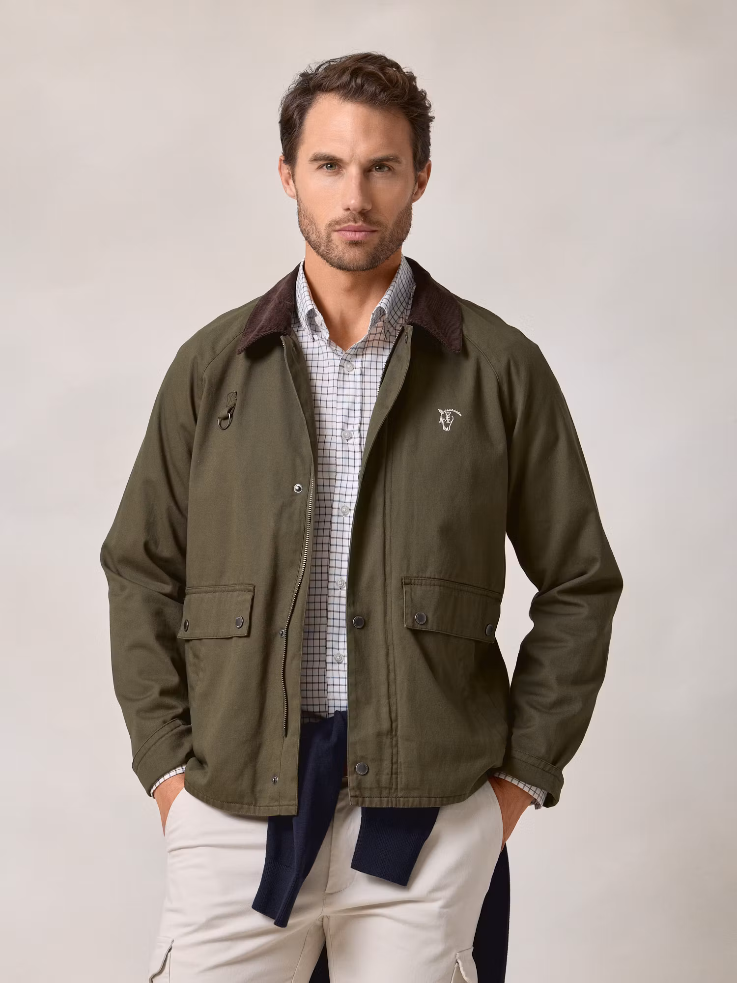 Short Twill Jacket | Khaki