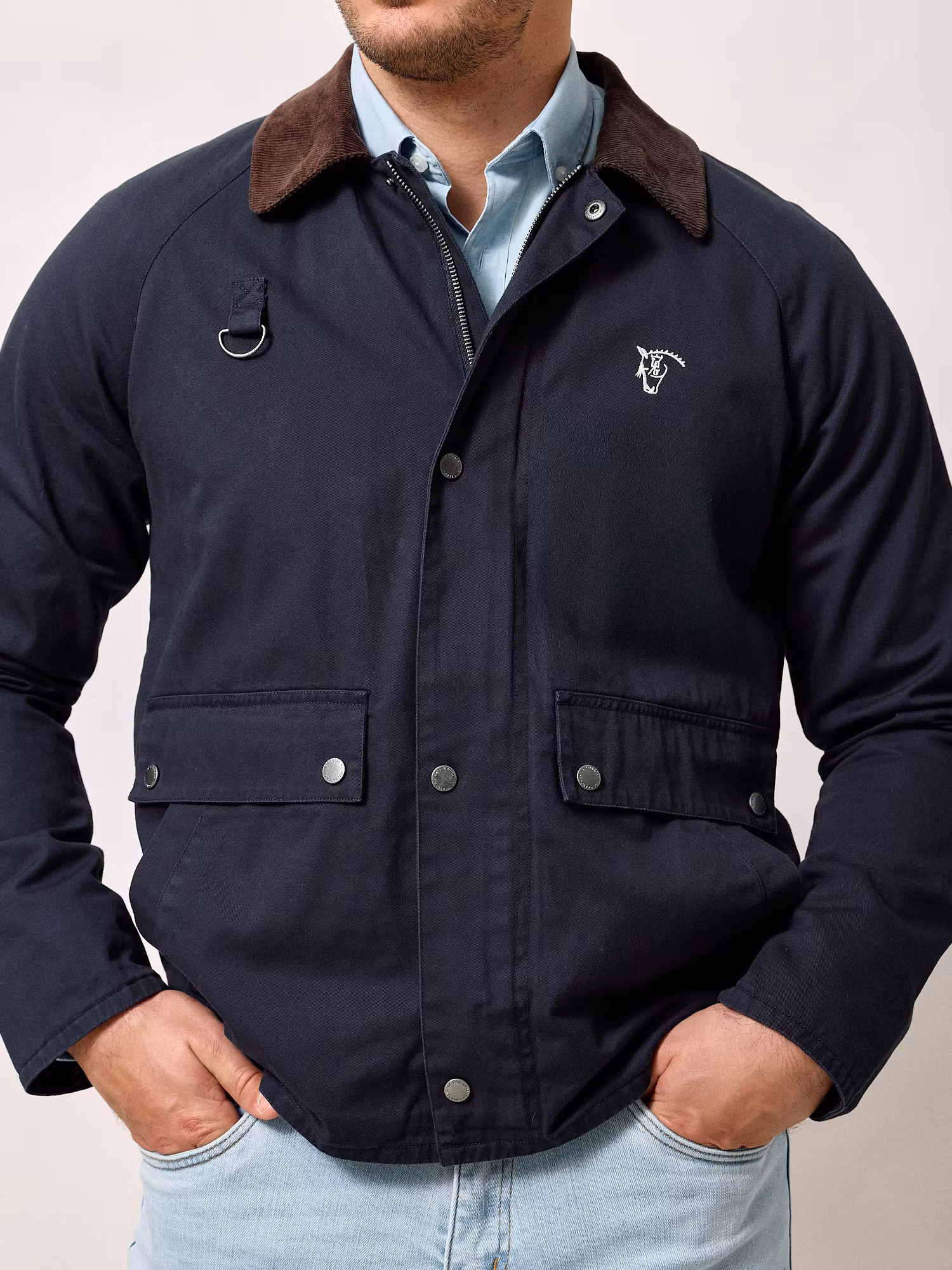 Short Twill Jacket | Navy Blue
