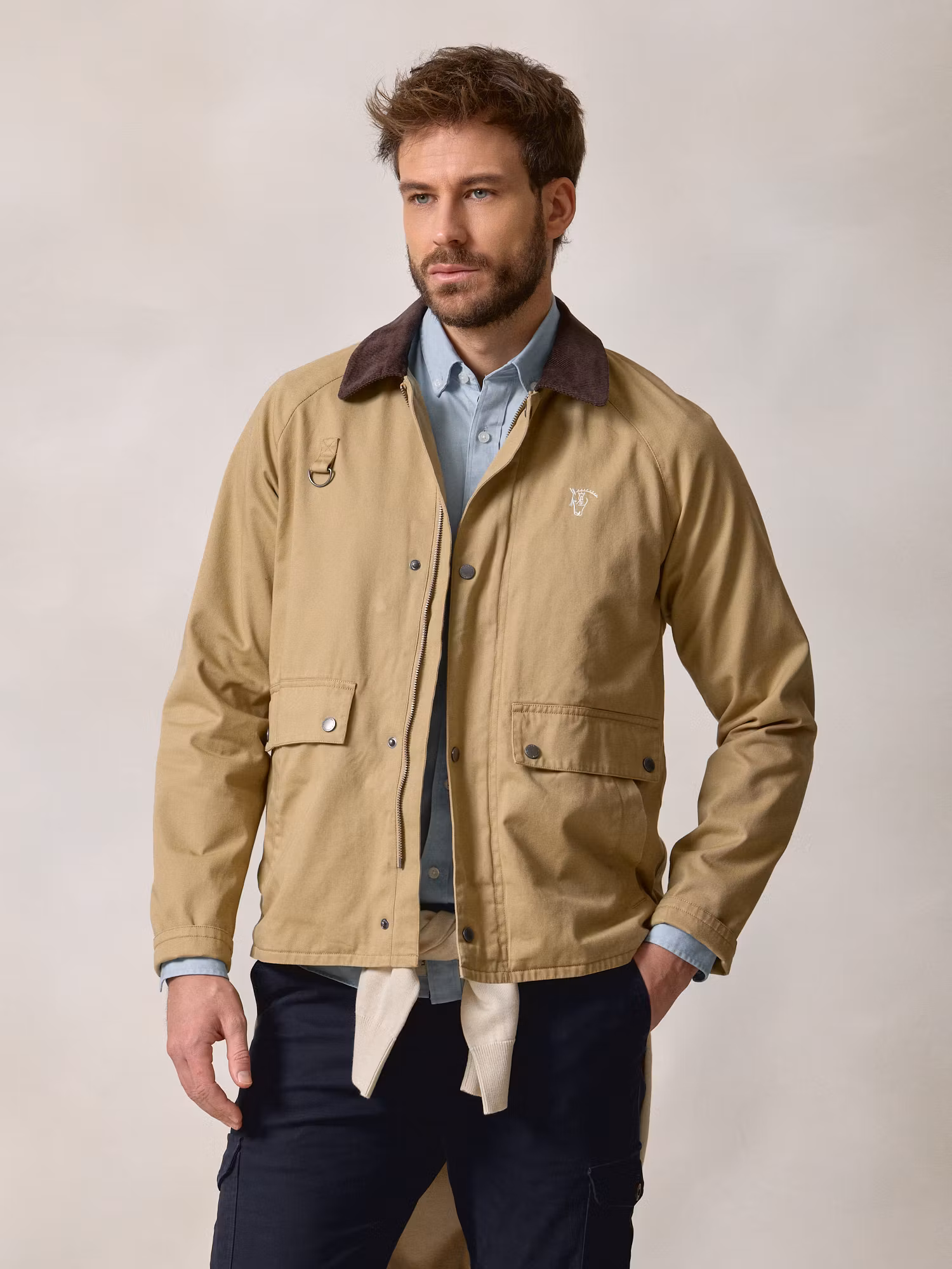 Short Twill Jacket | Camel