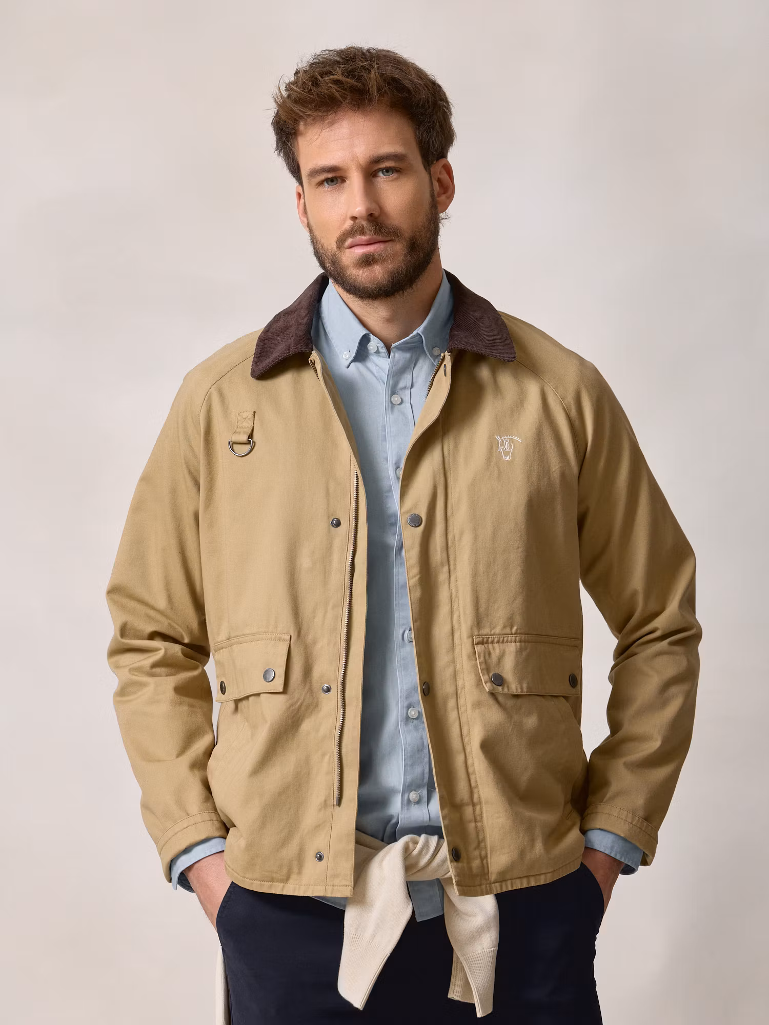 Short Twill Jacket | Camel