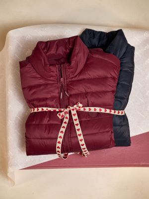 Quilted Vest | Burgundy