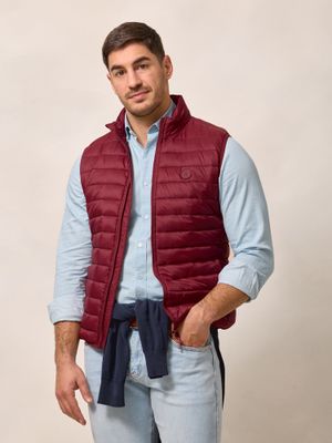 Quilted Vest | Burgundy