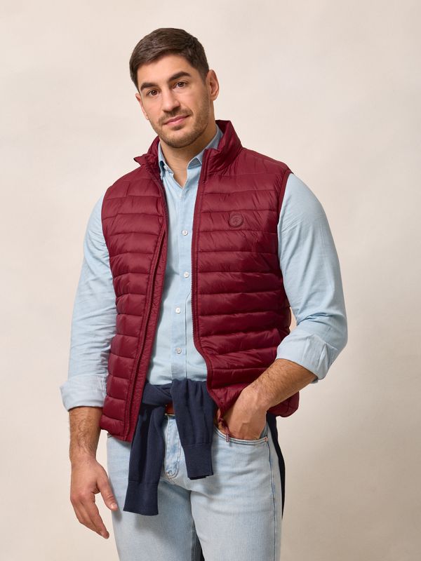 Quilted Vest | Burgundy