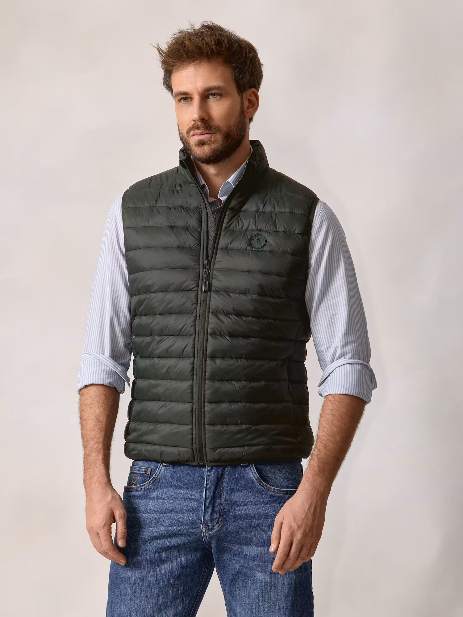 Doudoune sans manches | Vert Sapin