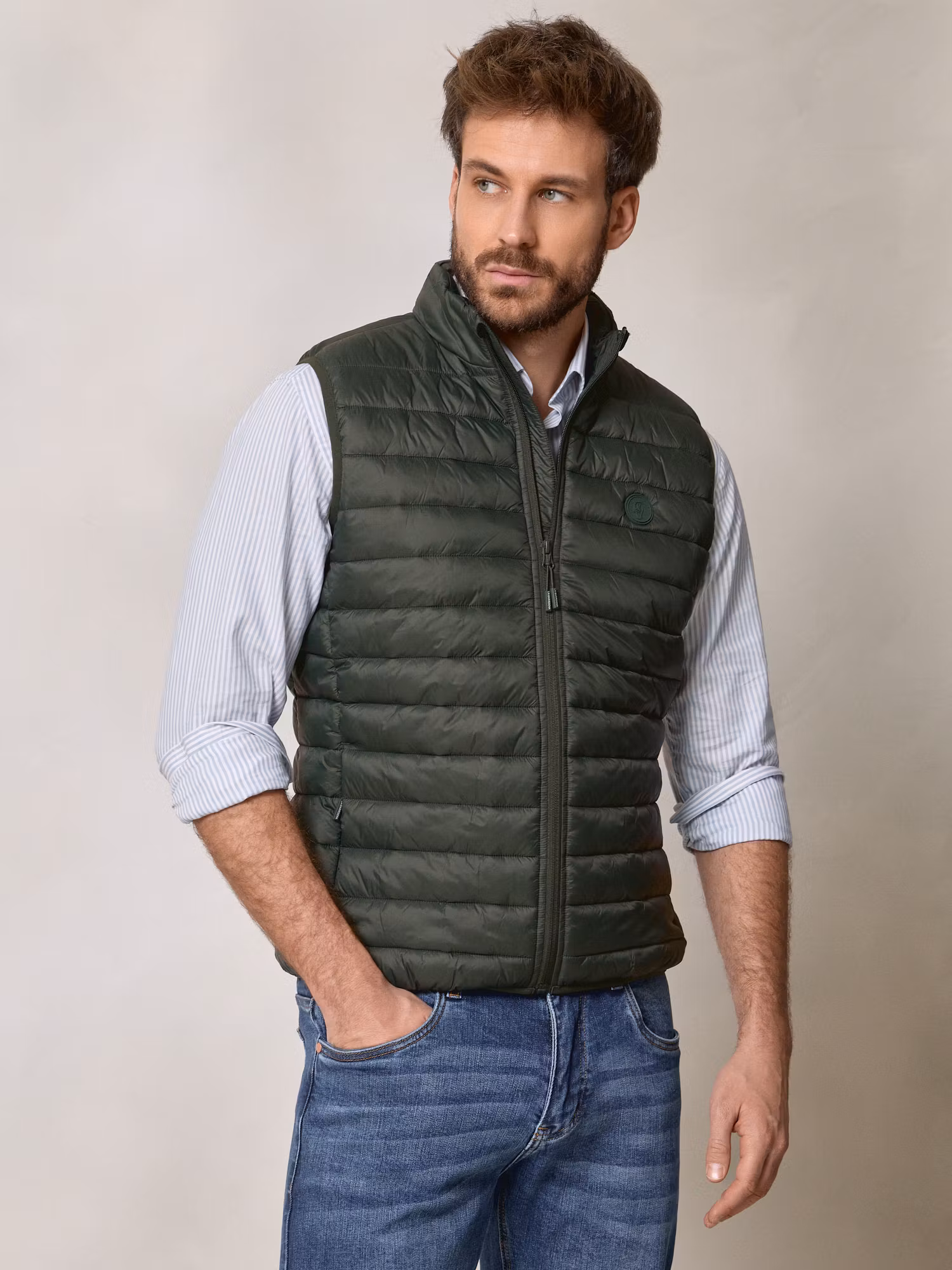 Doudoune sans manches | Vert Sapin