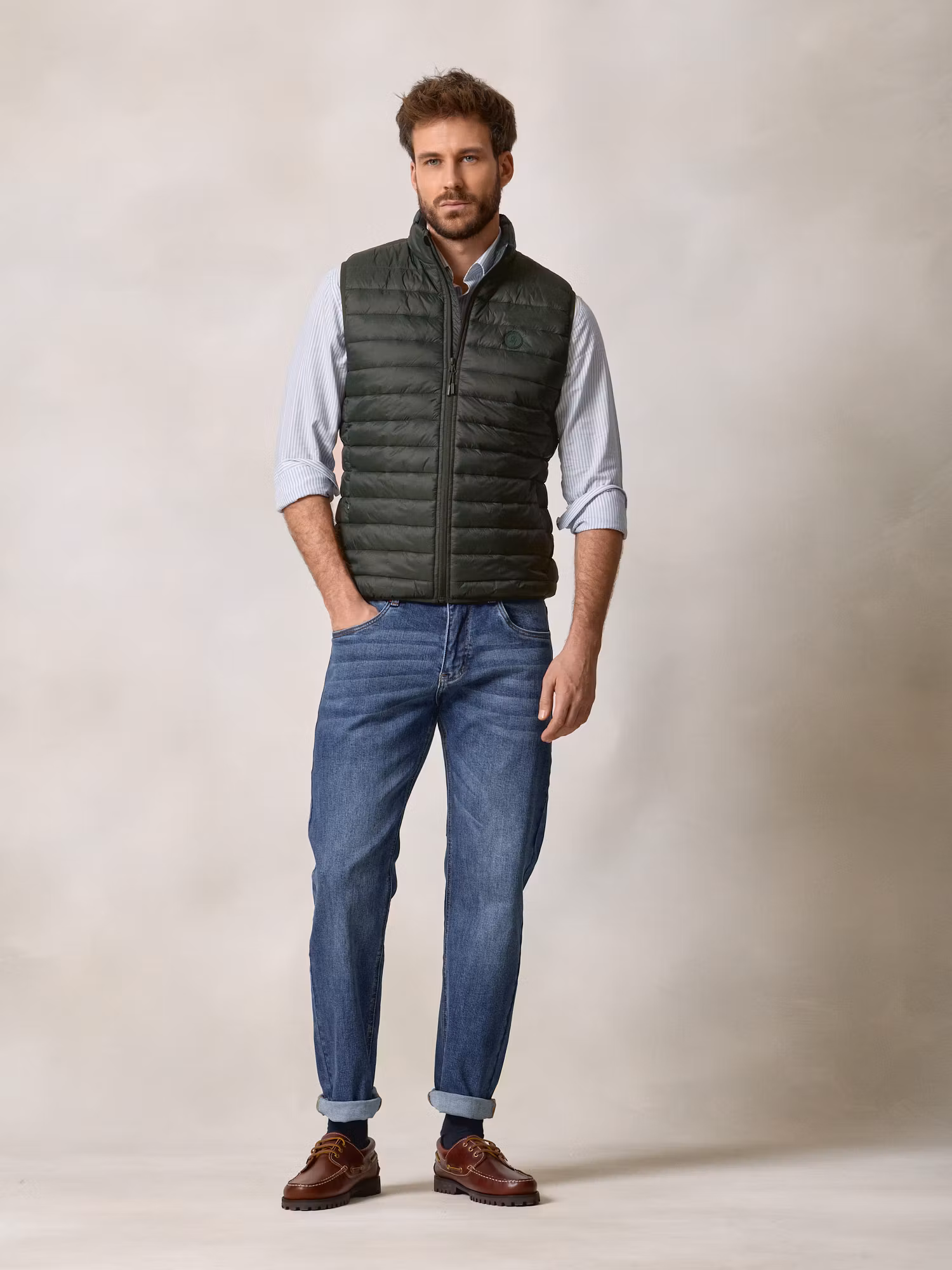 Doudoune sans manches | Vert Sapin