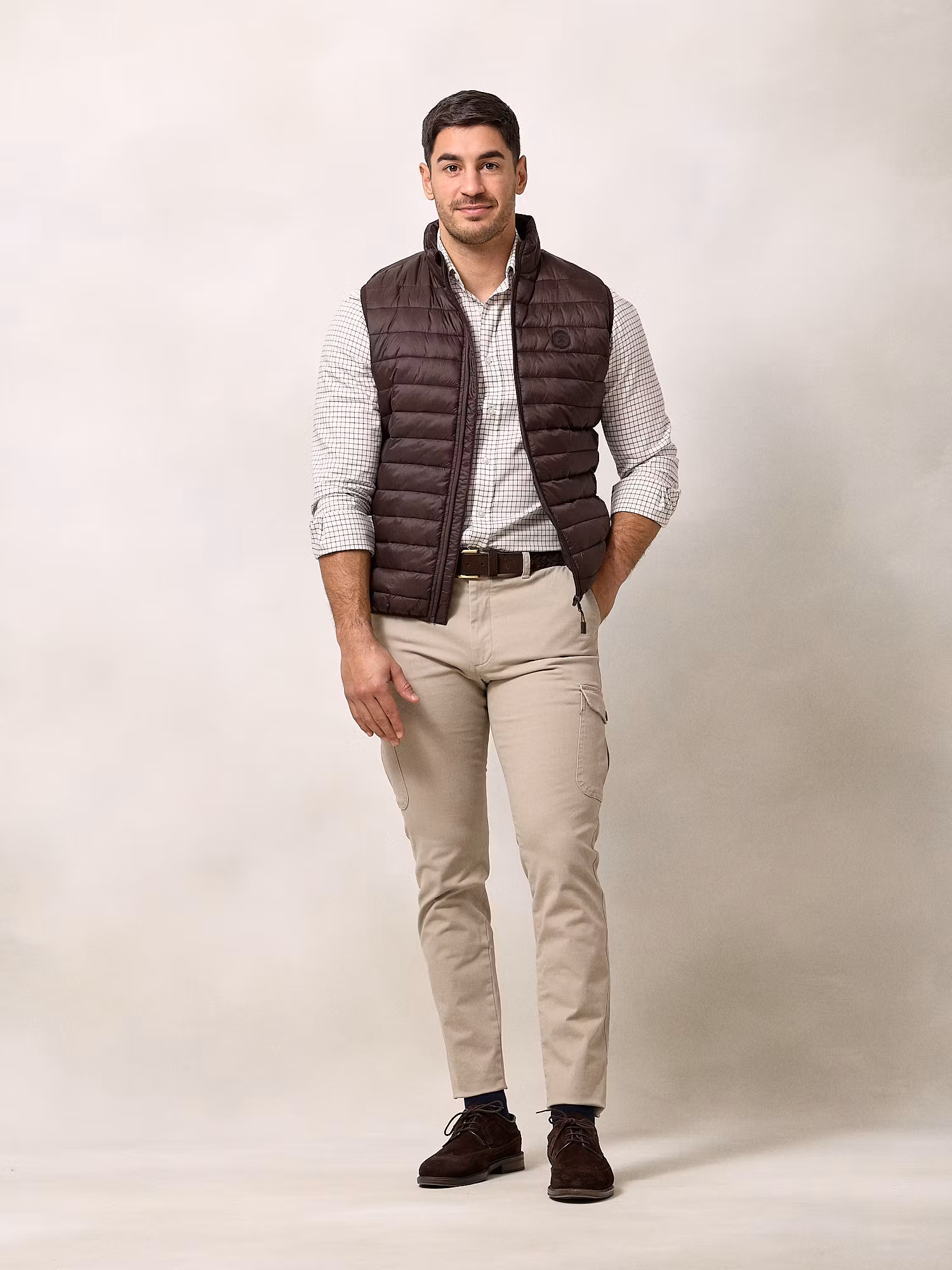 Doudoune sans manches | Marron