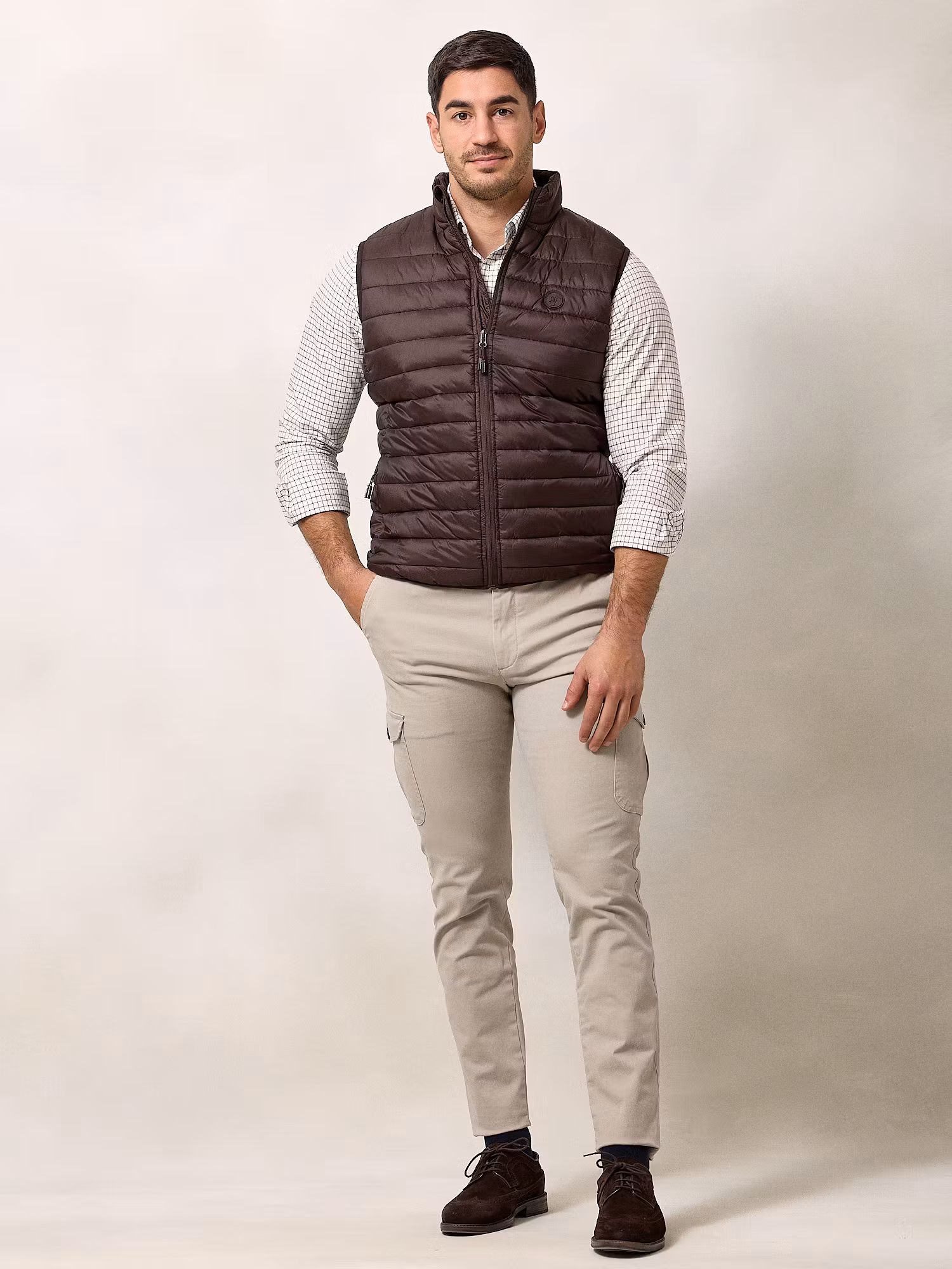 Doudoune sans manches | Marron