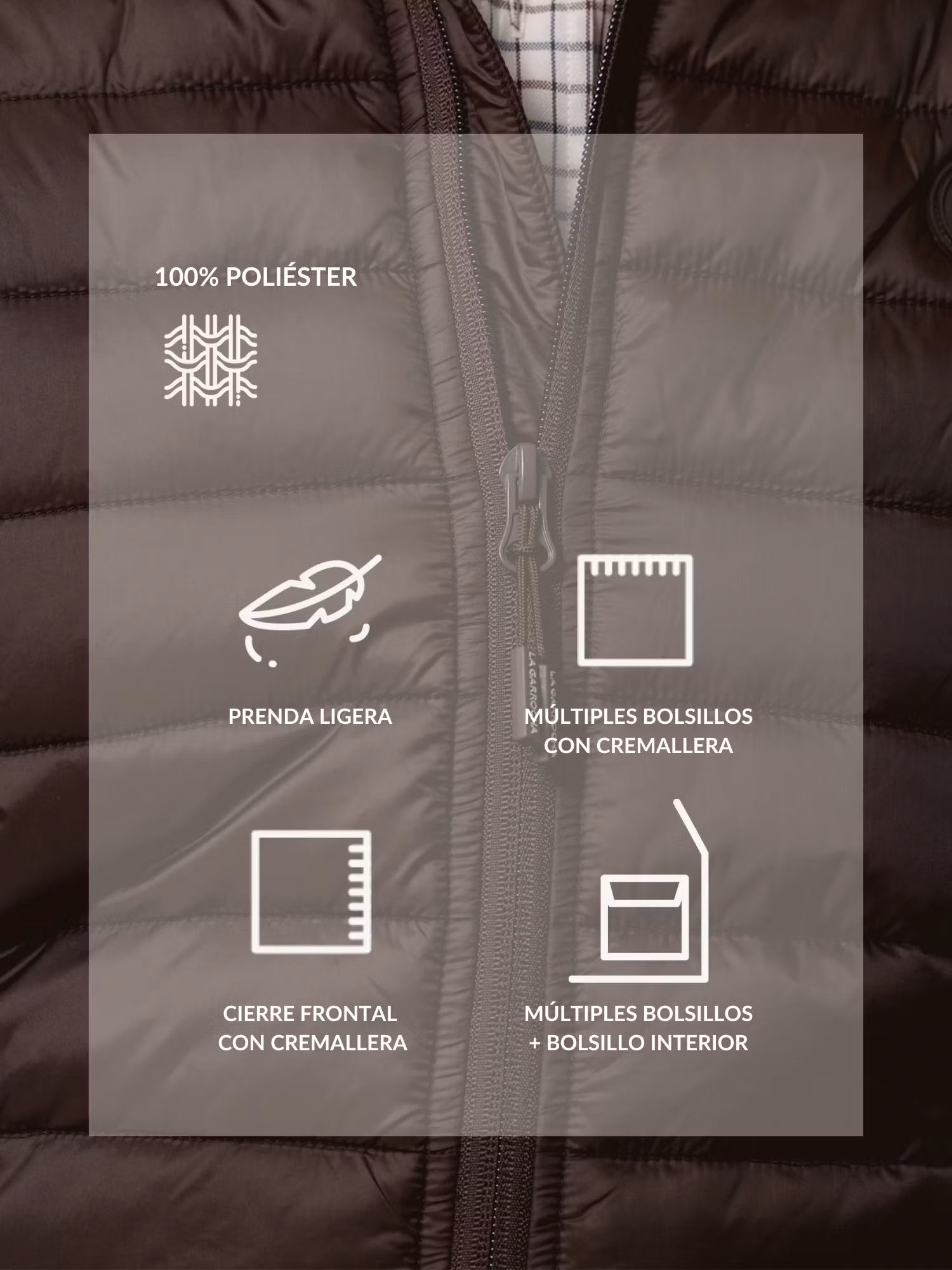 Doudoune sans manches | Marron