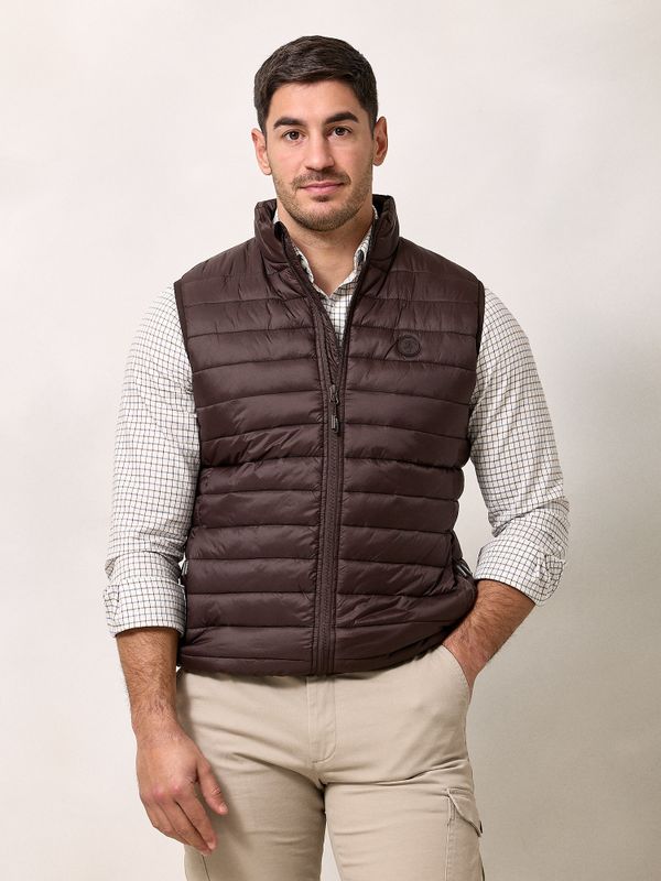 Quilted Vest | Brown