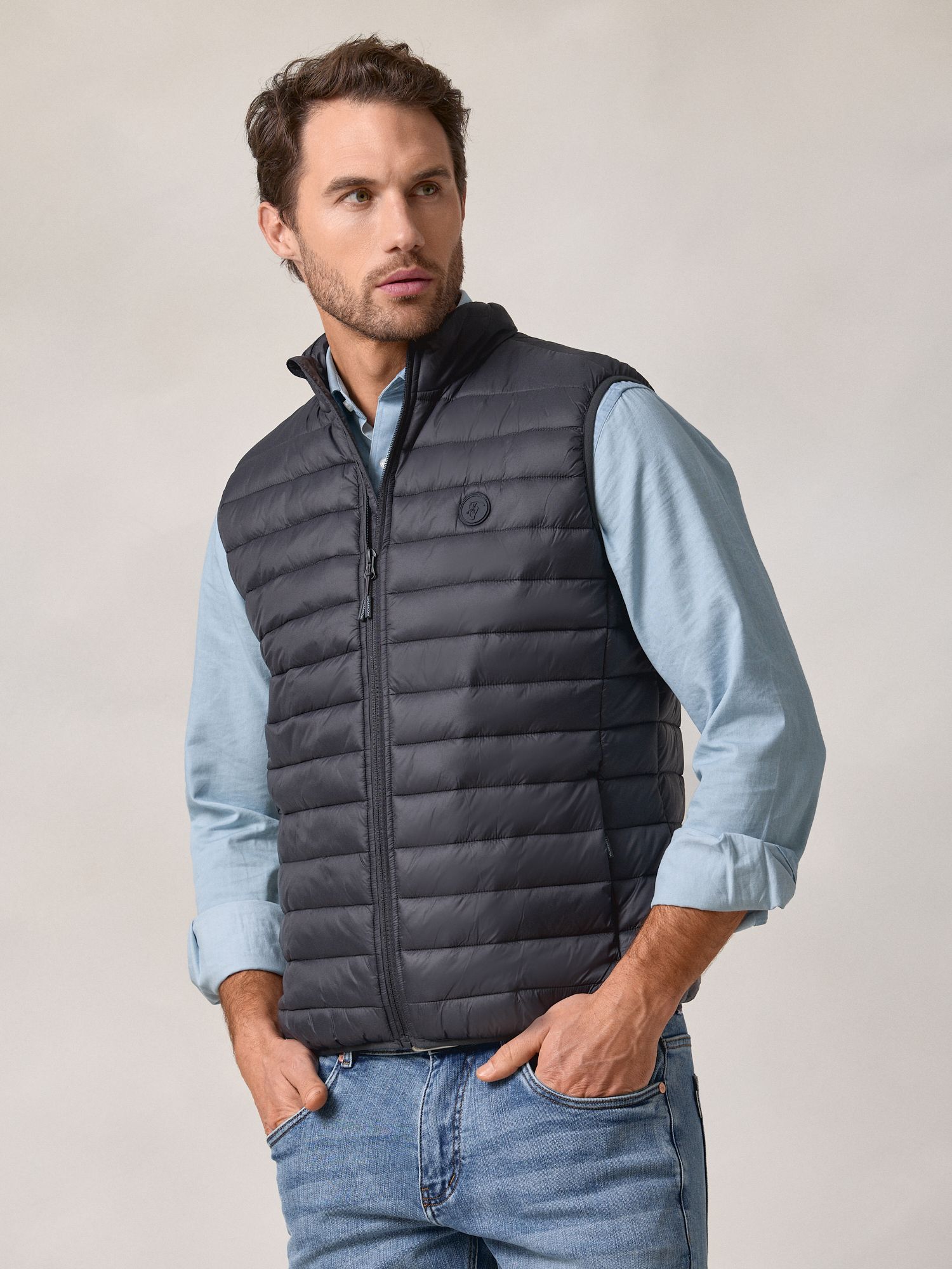 Doudoune sans manches | Gris