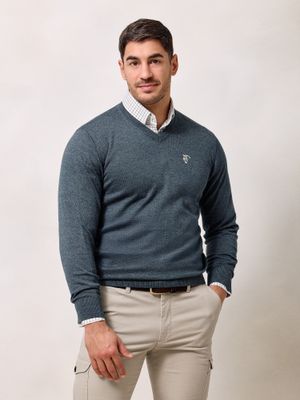 V-neck sweater | Azul Lago