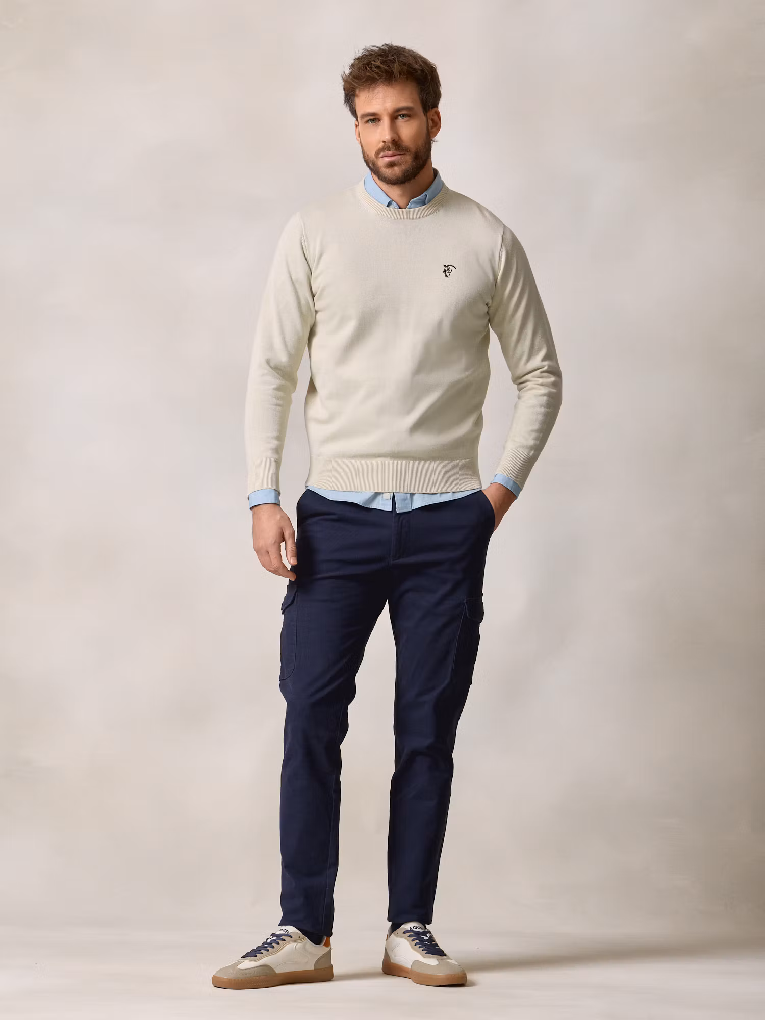 Round neck sweater | Nude