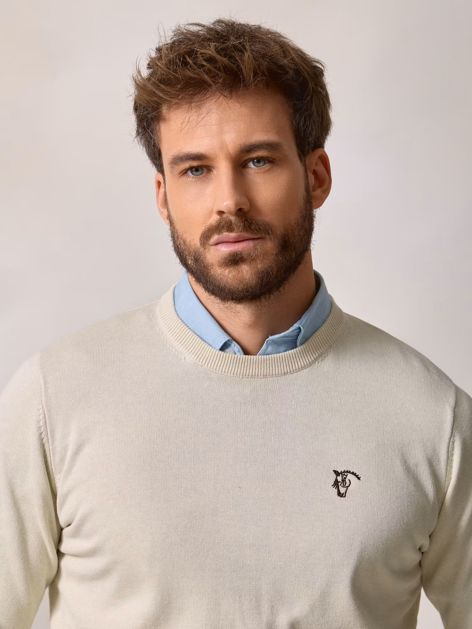 Round neck sweater | Nude