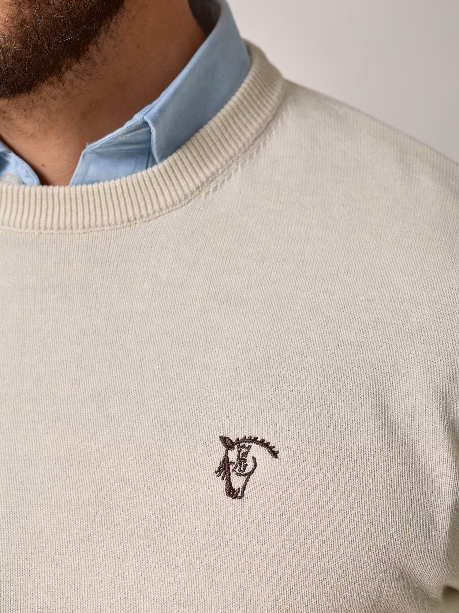 Round neck sweater | Nude