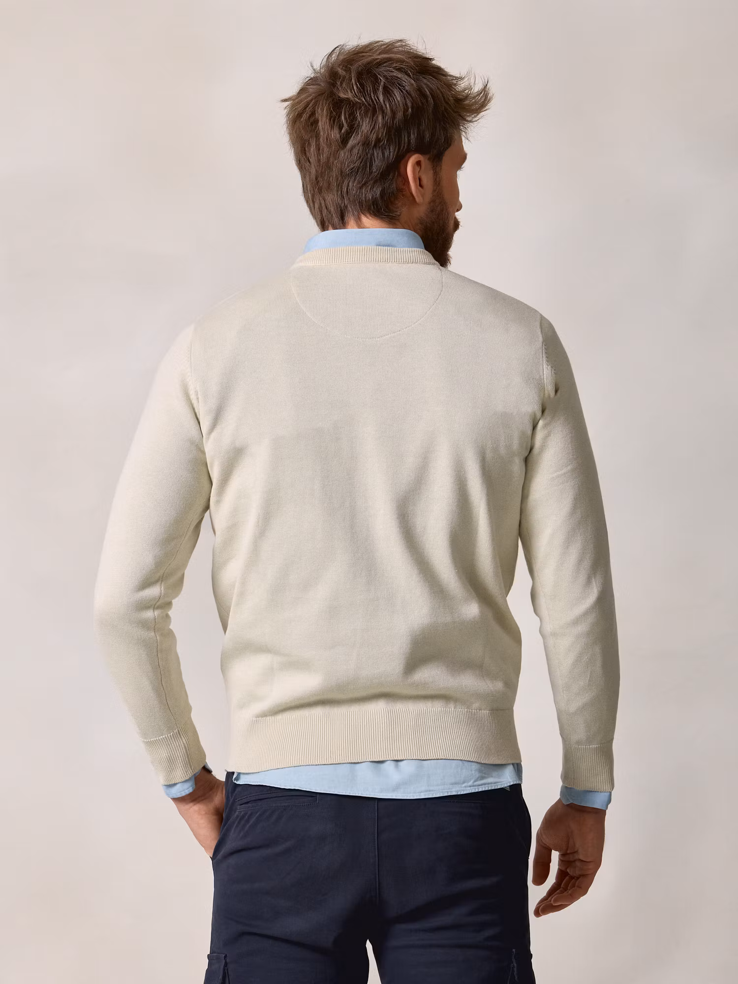 Round neck sweater | Nude