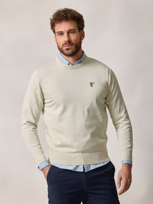 Round neck sweater | Nude