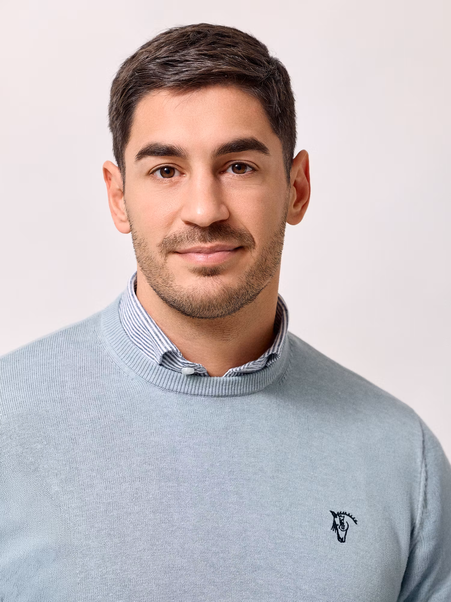 Round neck sweater | Sapphire Blue