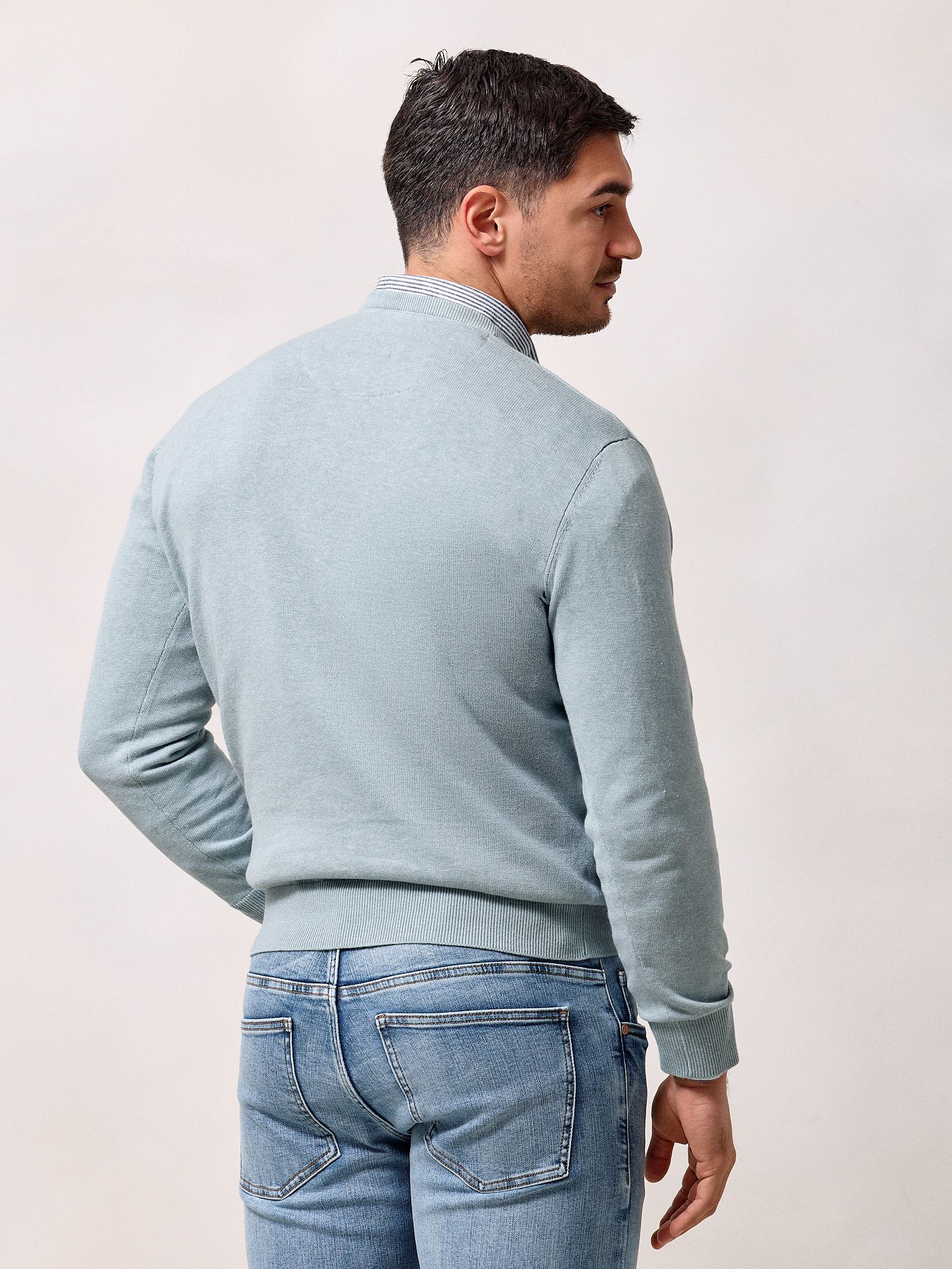 Round neck sweater | Sapphire Blue