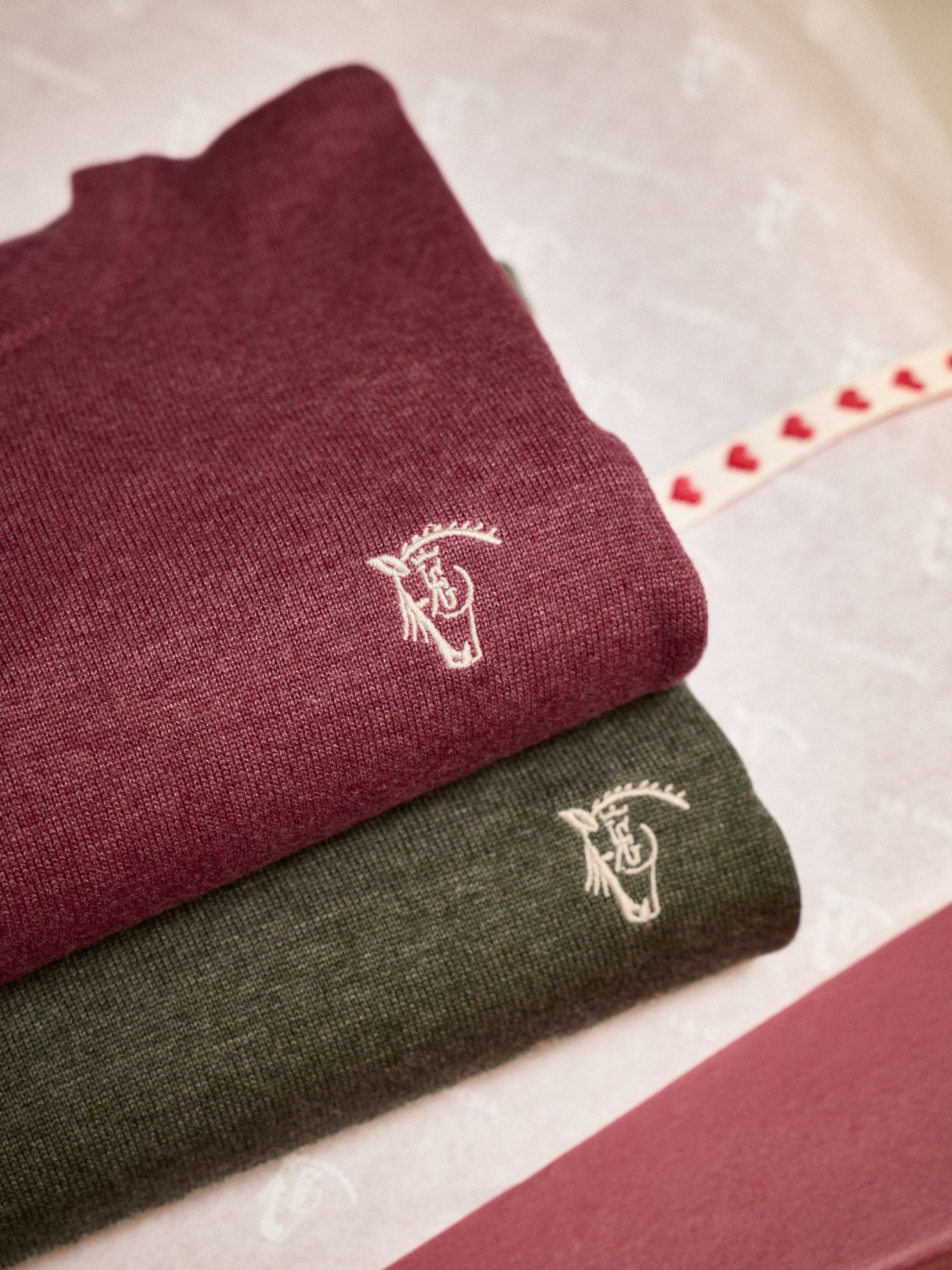 Pull-over col rond | Burgundy