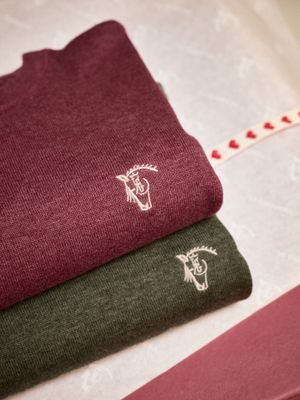 Round neck sweater | Burgundy