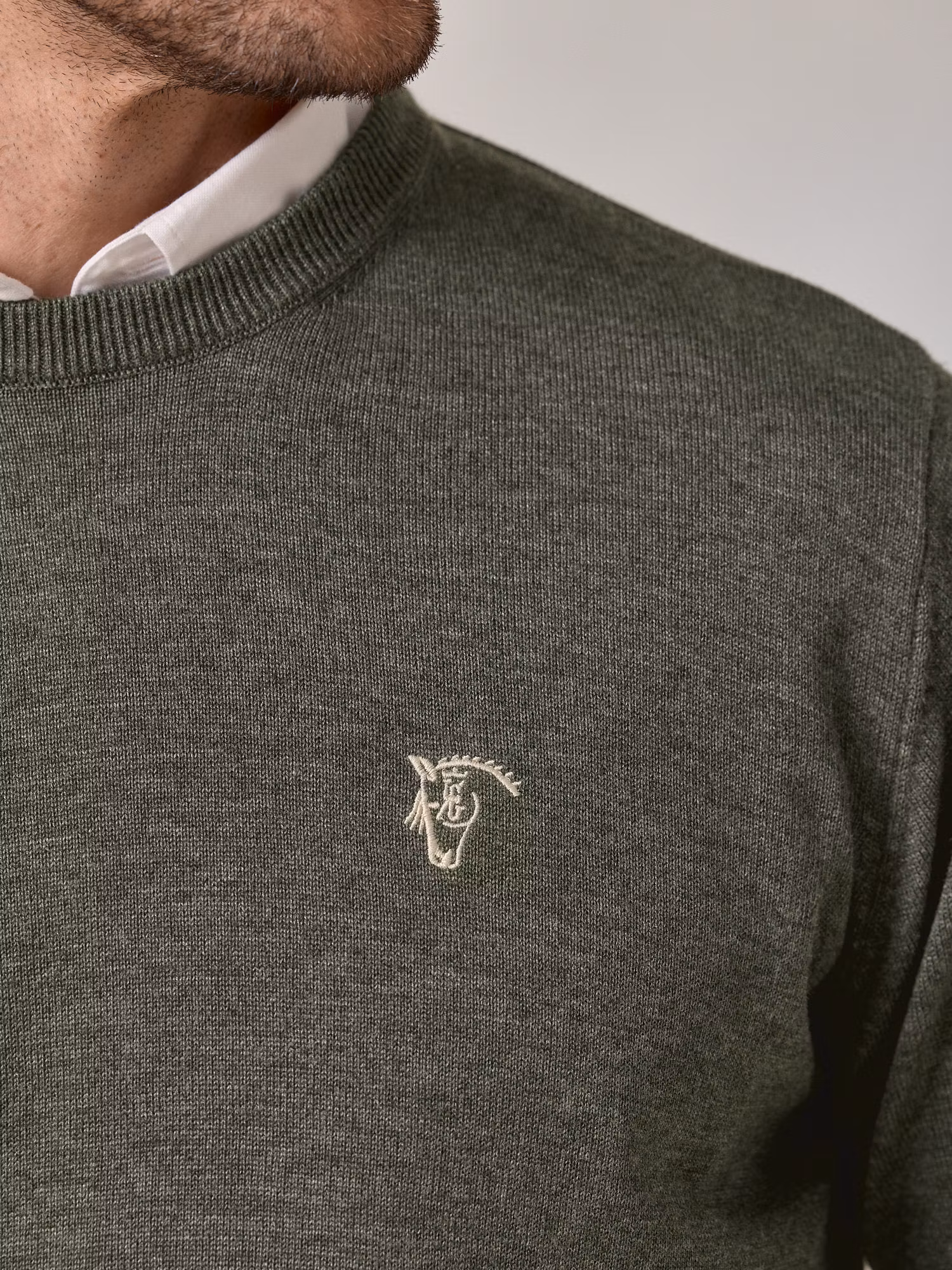 Round neck sweater | Hunter Green