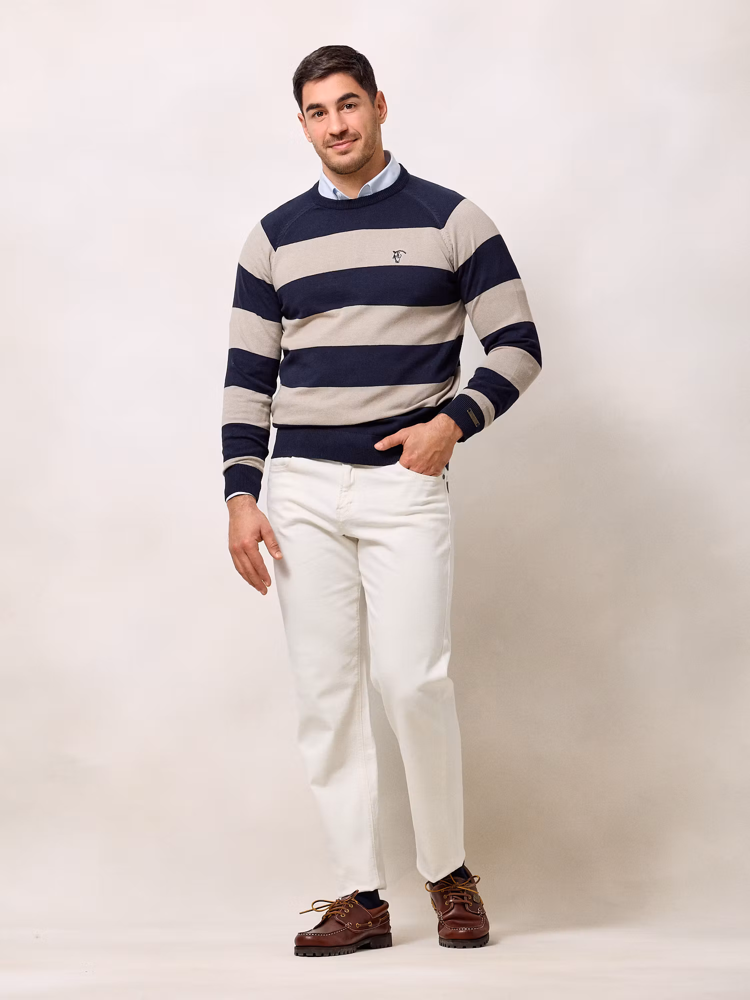 Striped Sweater | Navy Blue