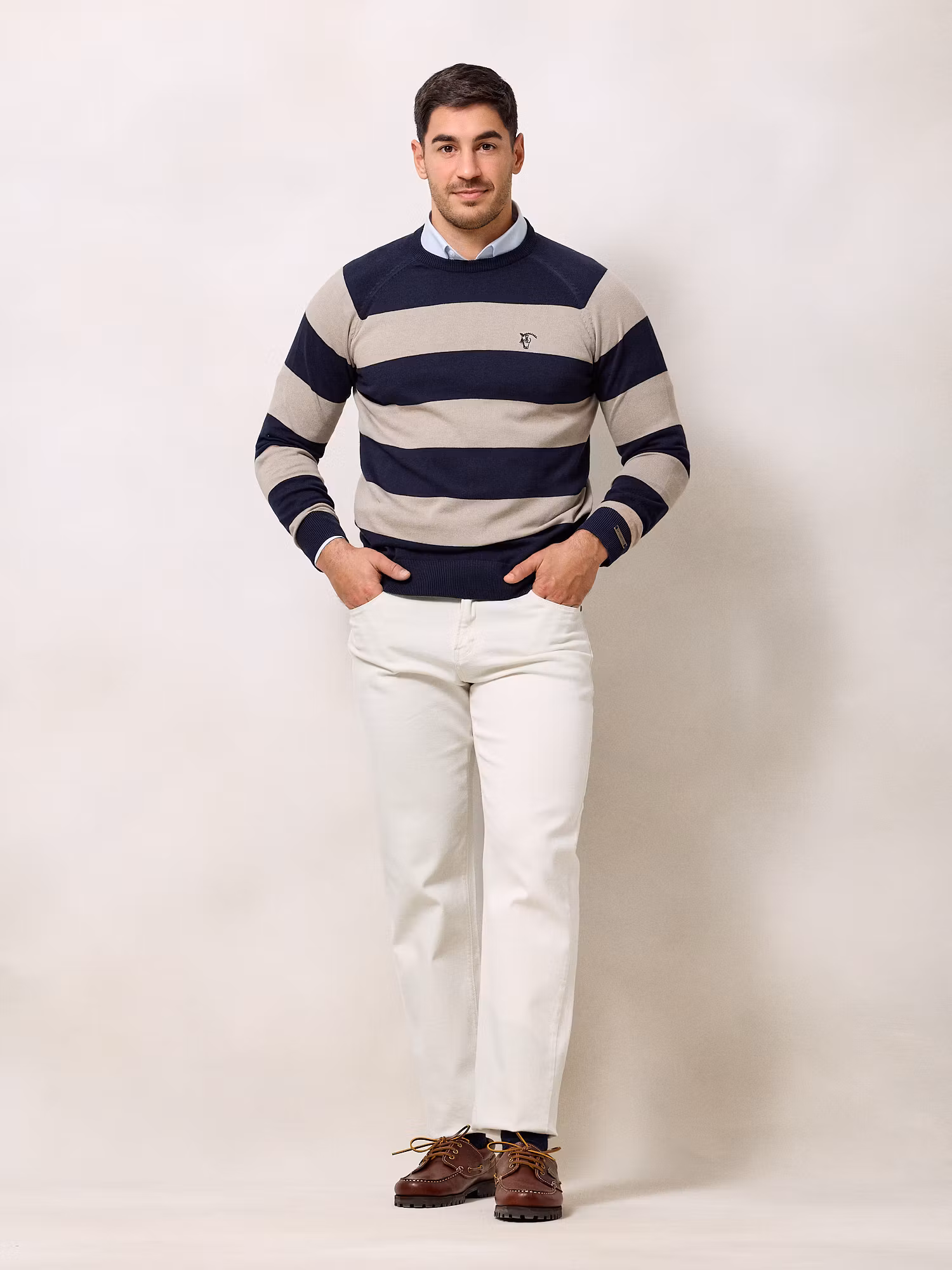 Striped Sweater | Navy Blue