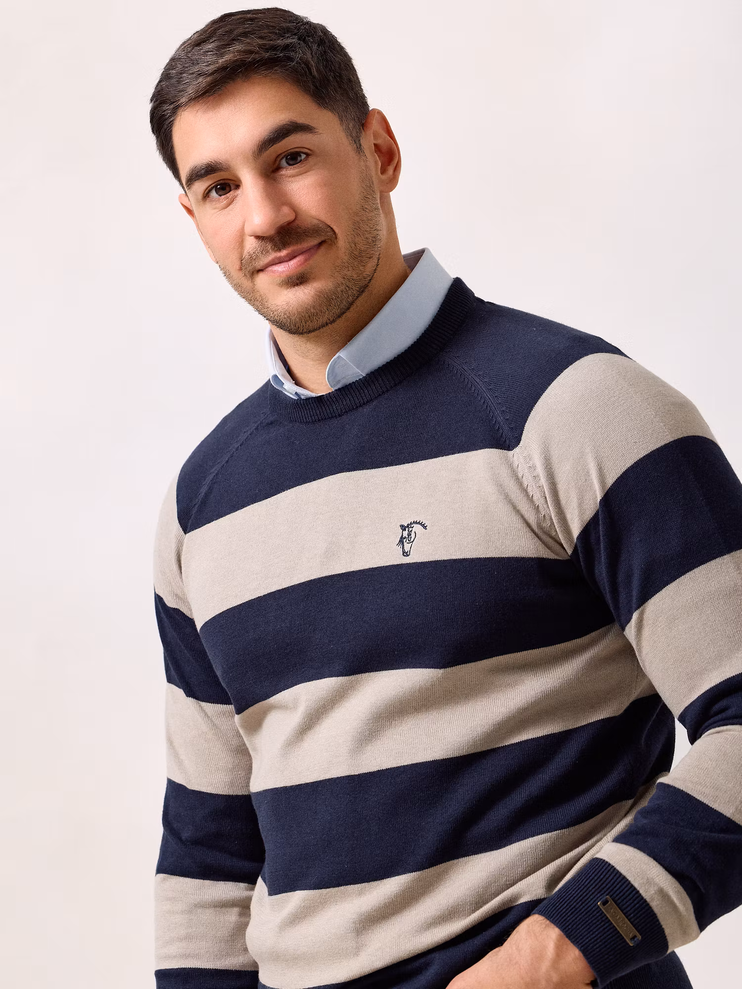Striped Sweater | Navy Blue