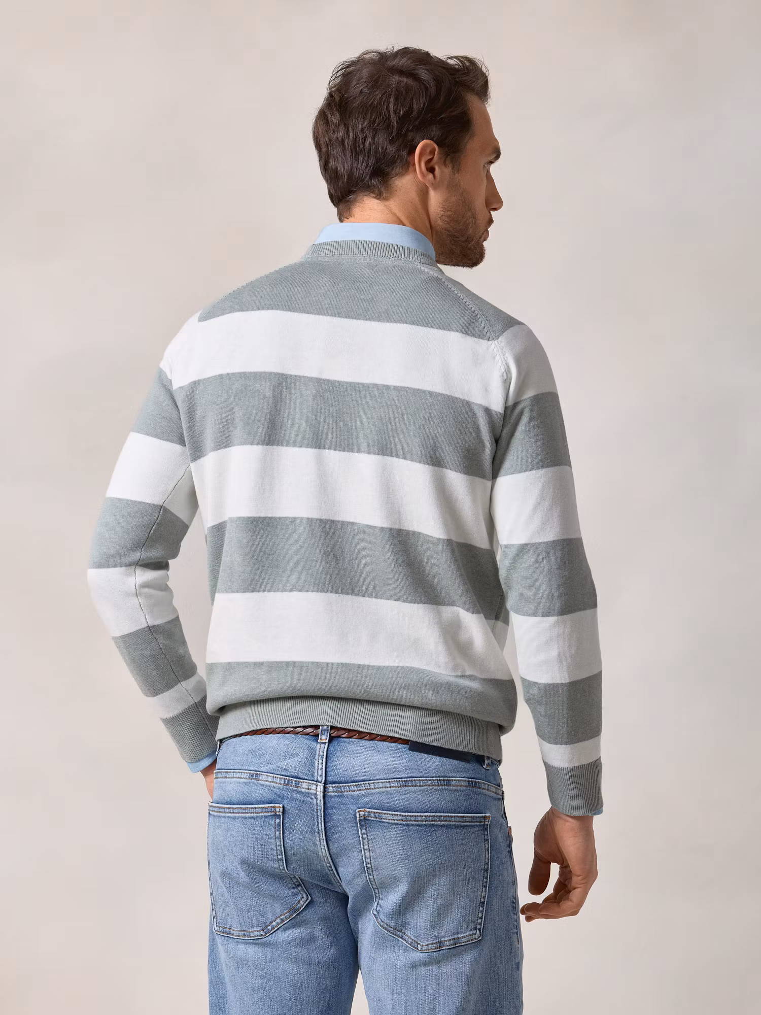 Striped Sweater | Basil Green