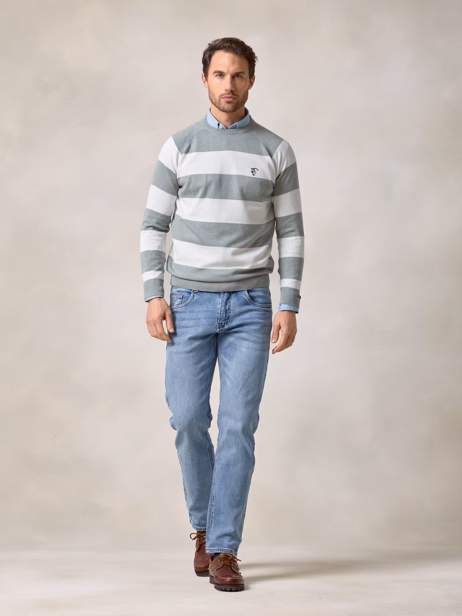 Striped Sweater | Basil Green