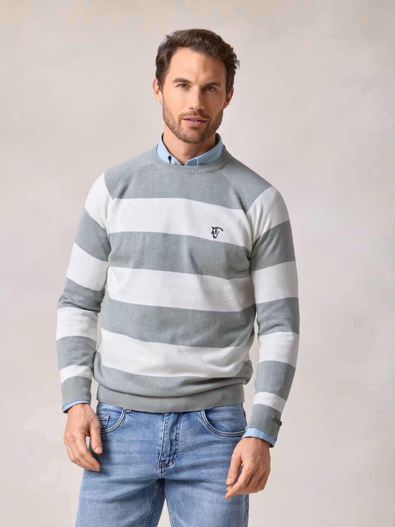 Striped Sweater | Basil Green