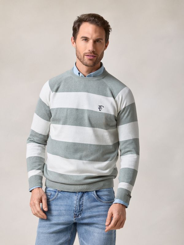 Striped Sweater | Basil Green