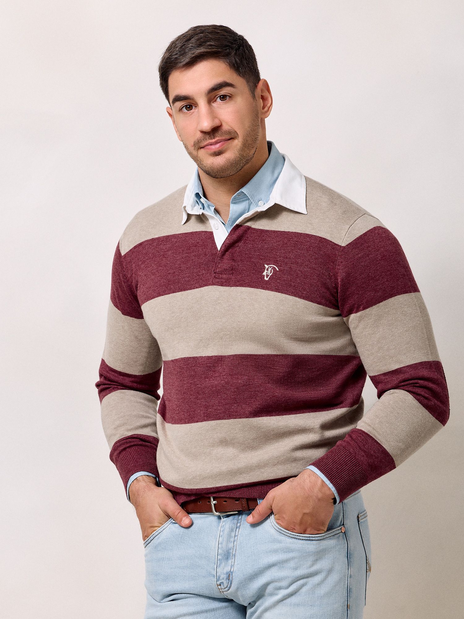 Pull Polo Rugby | Burgundy