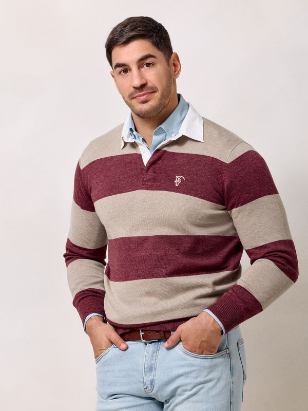 Rugby Polo Sweater | Burgundy