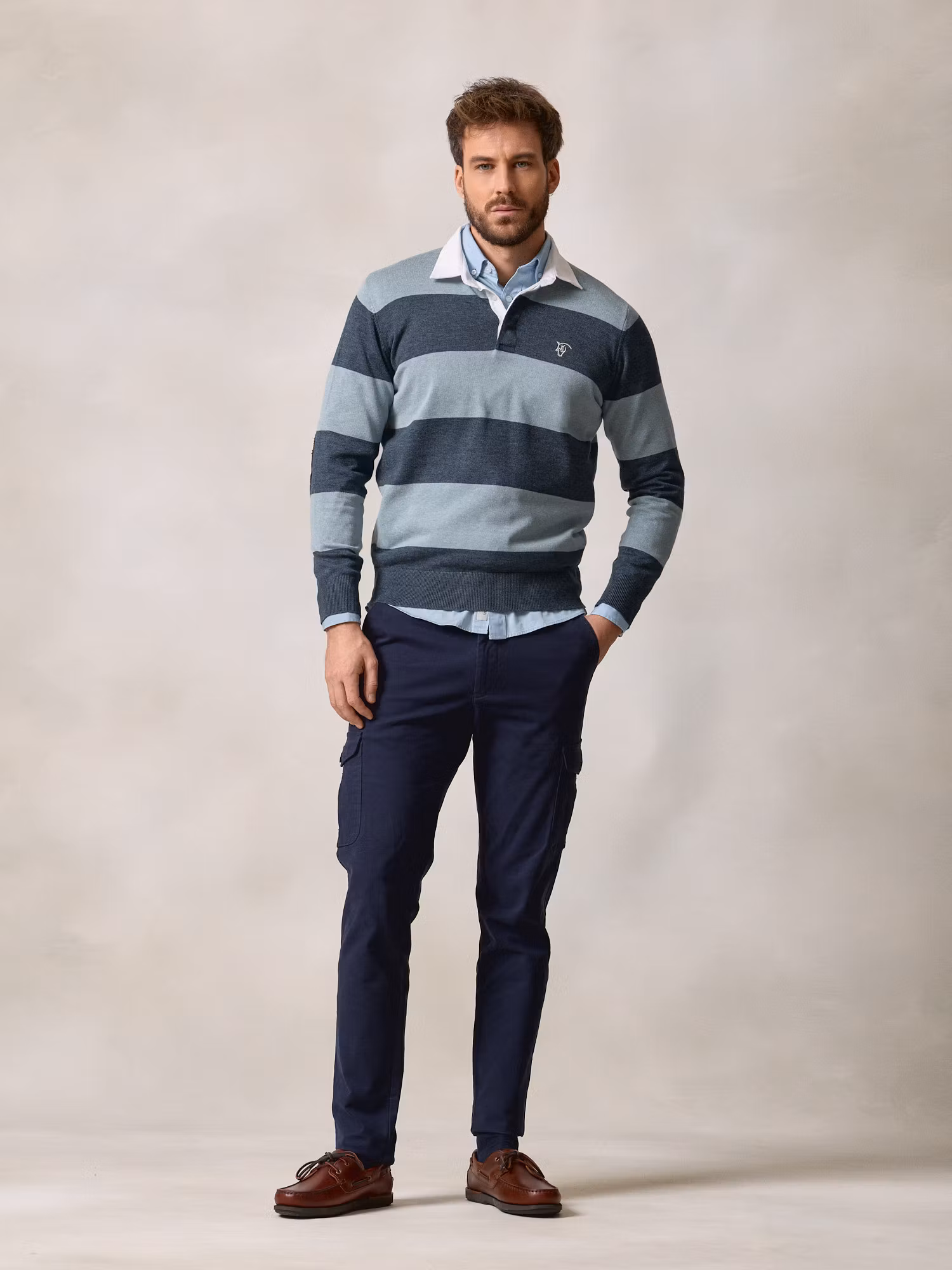 Pull Polo Rugby | Bleu Lac