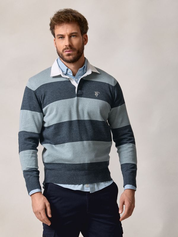Pull Polo Rugby | Azul Lago