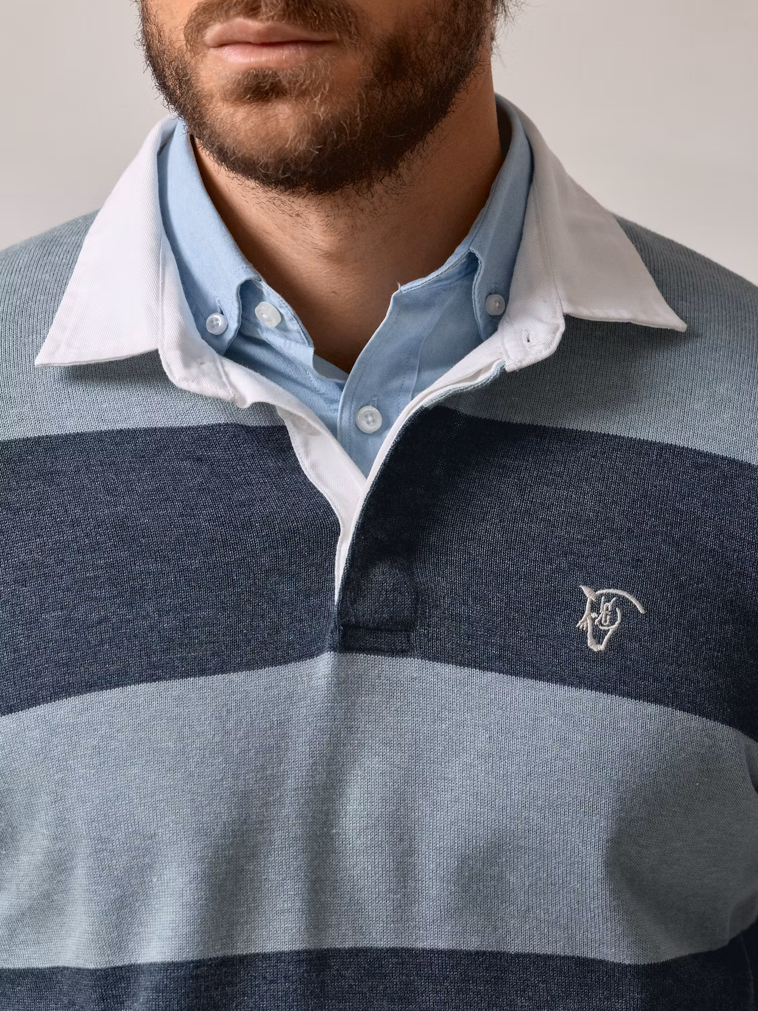 Pull Polo Rugby | Bleu Lac