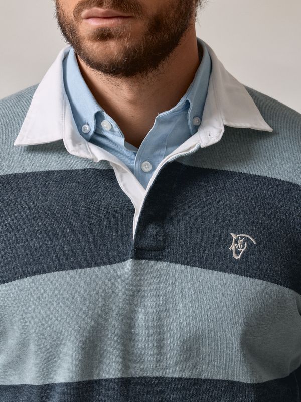 Pull Polo Rugby | Azul Lago