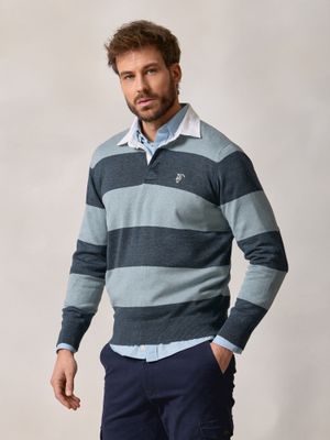 Rugby Polo Sweater | Lake Blue