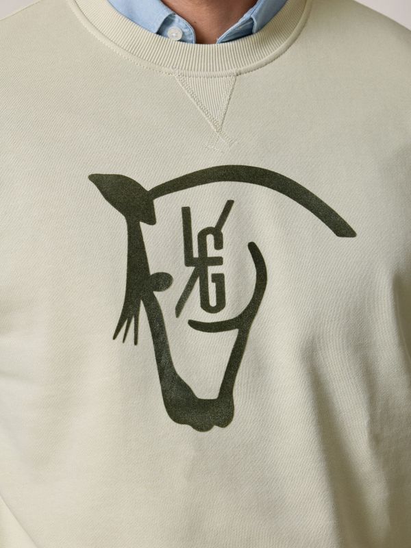 Sweatshirt Horse Flock | Verde Light