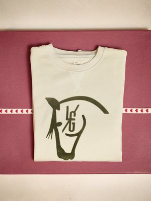 Sweatshirt Horse Flock | Verde Light