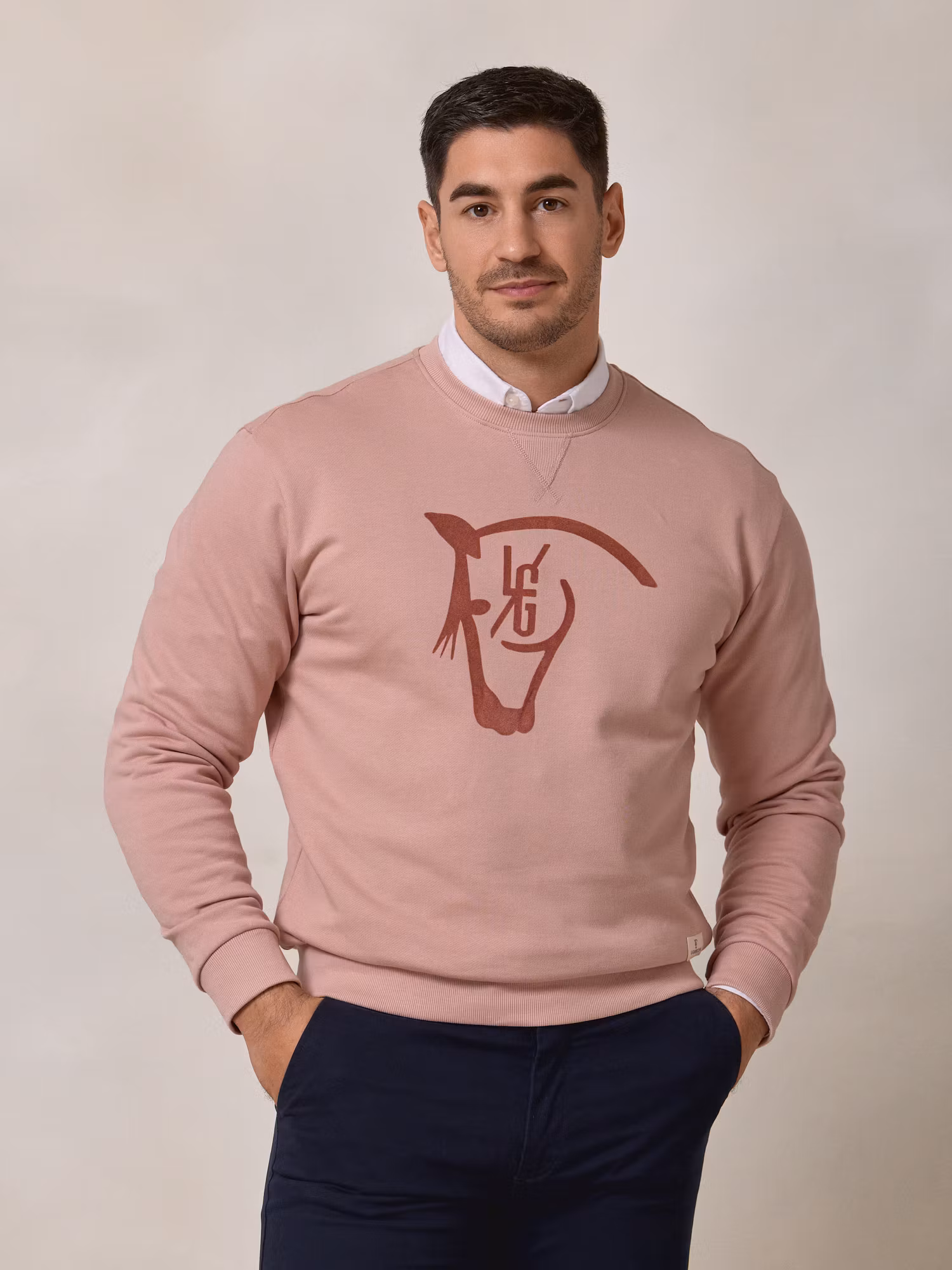 Sweat-shirt Horse Flock | Rose